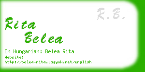 rita belea business card